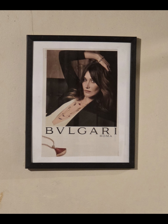 BVLGARI Other - Bulgari Roma with Carla Bruni Black Framed Wall Art 8"x10"
